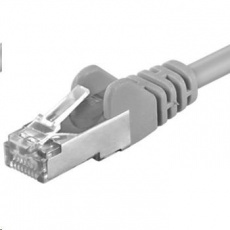 PREMIUMCORD Patch kabel CAT6a S-FTP, RJ45-RJ45, AWG 26/7 10m šedá