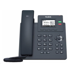 BAZAR - Yealink SIP-T31G IP telefon, 2,3" 132x64 grafický, 2x RJ45 10/100/1000, PoE, 2x SIP, s adaptérem