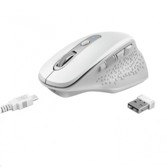 TRUST bezdrátová Myš Ozaa Rechargeable Wireless Mouse - white TRUST bezdrátová Myš Ozaa Rechargeable Wireless Mouse - white