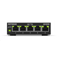 Netgear GS305E 5-port Gigabit Plus Switch, smart managed Netgear GS305E 5-port Gigabit Plus Switch, smart managed