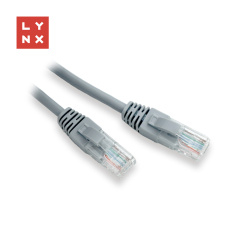 LYNX UTP patch kabel Cat5e, PVC, CCA, 20m, šedý LYNX UTP patch kabel Cat5e, PVC, CCA, 20m, šedý