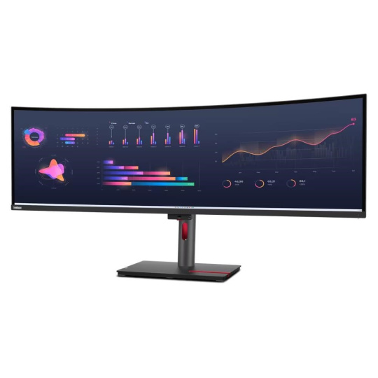 LENOVO LCD P49w-30 - 49”,IPS,matný,16:9,5120x1440,60Hz,4ms/6ms,350cd/m2,2000:1,HDMI,DP,USB-C,ThB,RJ45,USBHub,Pivot,VESA