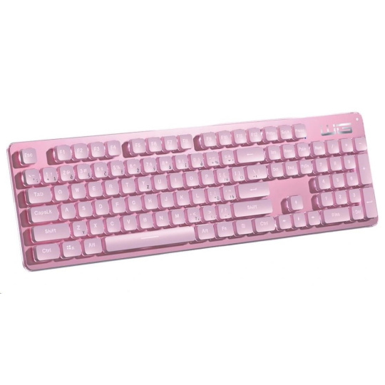 WG - Herní klávesnice podsvícena drátová / pink