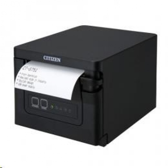 Citizen CT-S751, USB, BT (iOS), 8 dots/mm (203 dpi), cutter, white