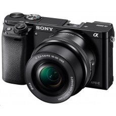 SONY Alfa6000 fotoaparát, 24.3MPix + 16-50mm - černý SONY Alfa6000 fotoaparát, 24.3MPix + 16-50mm - černý