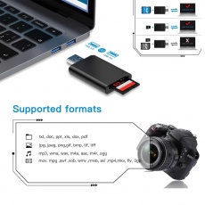 PLATINET čtečka paměťových karet SD a micro SD FAST, MICRO SD/TF SD 4.0 UHSII USB 3.0