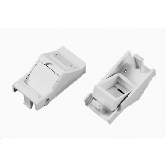 Modul neosazený 1x RJ45, 22,5x45 mm s prachovkou úhlový