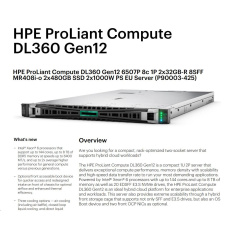 HPE PL DL360g12 6507P (3.5G/8C) 2x32G (P69727) 2x480G MR408i-o 8SFF 2x1000W 2p10G-T NBD333 Smart Choice HPE PL DL360g12 6507P (3.5G/8C) 2x32G (P69727) 2x480G MR408i-o 8SFF 2x1000W 2p10G-T NBD333 Smart Choice