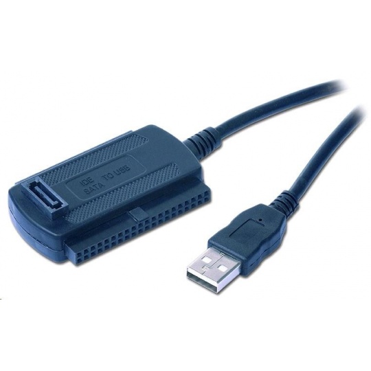 GEMBIRD Kabel adaptér USB 2.0 - IDE 2,5"/3,5" + SATA (redukce + napájecí zdroj)