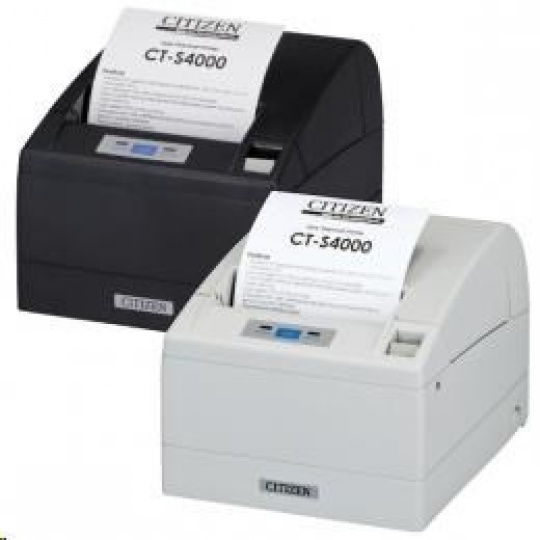 Citizen CT-S4000/L, USB, RS-232, 8 dots/mm (203 dpi), cutter, white