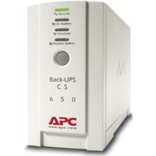 APC -poškozený obal a UPS škrábanec- Back-UPS CS 650 USB/Serial 230V (400W) - poškozený obal