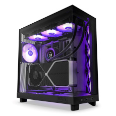 NZXT skříň H6 Flow RGB dvoukomorová / MidT / 3x120mm RGB fan / 2xUSB 3.2 / USB-C / prosklená / černá NZXT skříň H6 Flow RGB dvoukomorová / MidT / 3x120mm RGB fan / 2xUSB 3.2 / USB-C / prosklená / černá