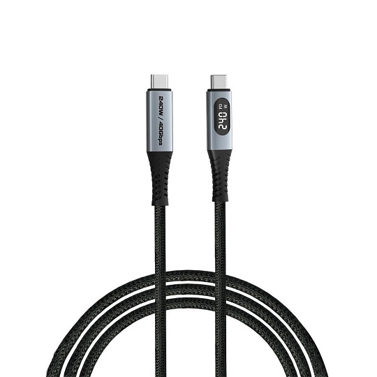 VERBATIM Kabel USB4 Sync & Charge, 240W, s displejem, 120cm