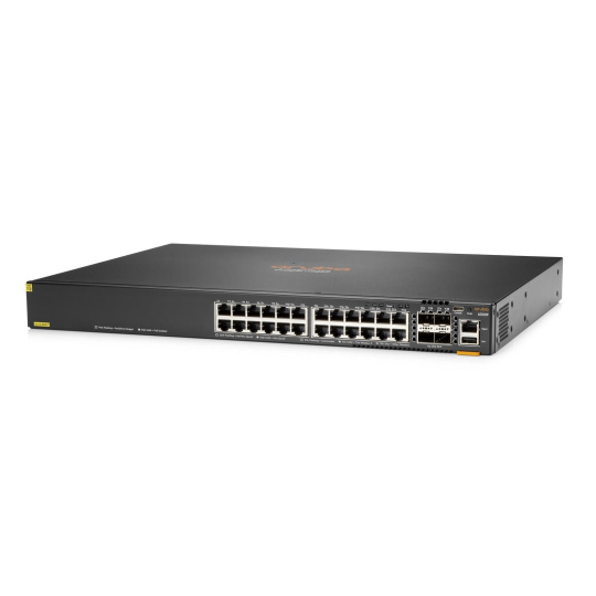 HPE Aruba Networking CX 6300F 24-port 1GbE Class 4 PoE and 4-port SFP56 Switch JL666AR RENEW