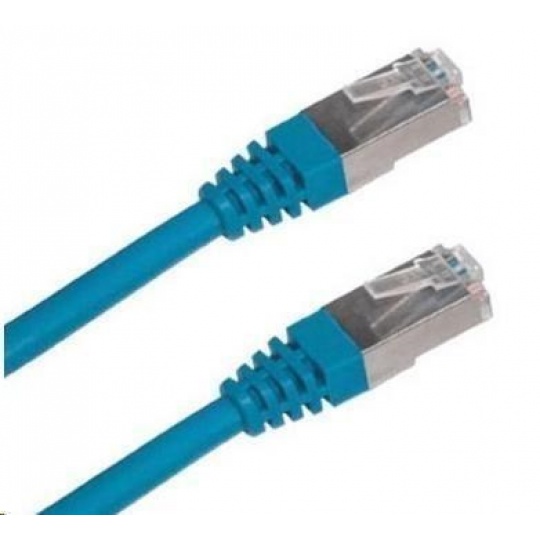 XtendLan patch kabel Cat6A, SFTP, LS0H - 0,3m, modrý (prodej po 10 ks)