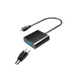 WG Adaptér Micro HDMI (male) to VGA (female; D-Sub DE-15)