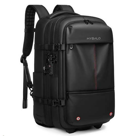 MYBALO JetRoll prostorný kompresní cestovní batoh a kufr 2v1