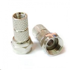 Konektor F pro koaxiální kabel o průměru 6mm, balení 100ks Konektor F pro koaxiální kabel o průměru 6mm, balení 100ks