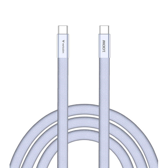VERBATIM Kabel Sync & Charge SoftTouch USB-C, 100W, 120cm, fialová