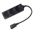 Prodlužovací přívod 3x230V DE SCHUKO pro UPS (IEC320-C14), 30cm