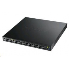 Zyxel XGS3700-48HP 52-port Gigabit L2+ Managed PoE Switch, 48x gigabit RJ45, 4x 10G SFP+, 802.3at, 460W Zyxel XGS3700-48HP 52-port Gigabit L2+ Managed PoE Switch, 48x gigabit RJ45, 4x 10G SFP+, 802.3at, 460W
