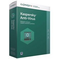 Kaspersky Anti-Virus 2019 CZ, 2PC, 1 rok, nová licence, elektronicky Kaspersky Anti-Virus 2019 CZ, 2PC, 1 rok, nová licence, elektronicky