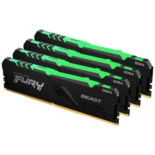 KINGSTON DIMM DDR4 128GB (Kit of 4) 3200MT/s CL16 FURY Beast RGB