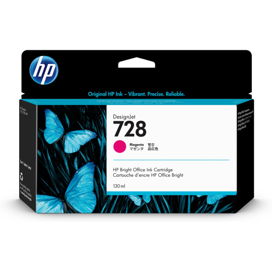 HP 728 130-ml Magenta DesignJet Ink Cartridge