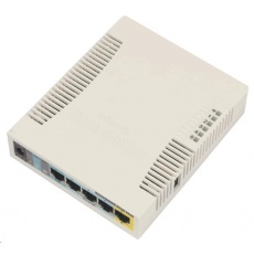 MikroTik RouterBOARD RB951Ui-2HnD, 600MHz CPU, 128MB RAM, 5x LAN, integr. 2.4GHz Wi-Fi, vč. L4 licence