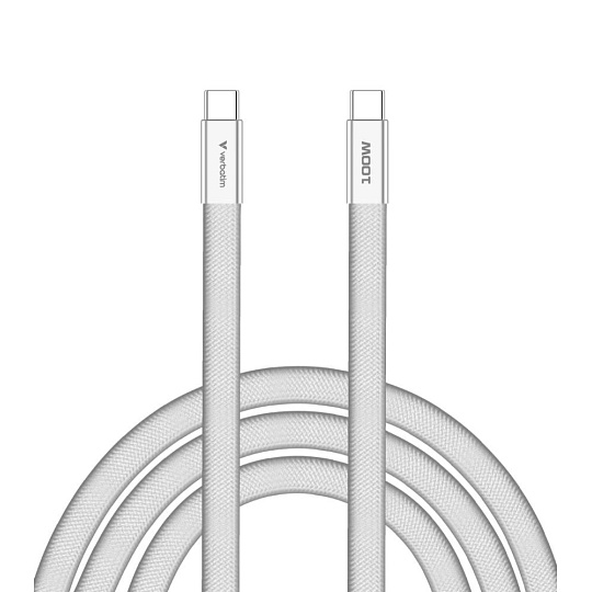 VERBATIM Kabel Sync & Charge SoftTouch USB-C, 100W, 120cm, bílá VERBATIM Kabel Sync & Charge SoftTouch USB-C, 100W, 120cm, bílá