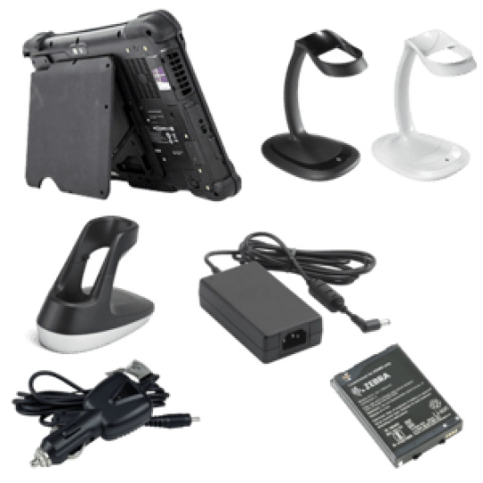 Zebra dual battery charger, 3 slots, UK