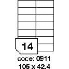 RAYFILM Štítky 105x42,4 univerzálne biele *R01000911A, 100 listů RAYFILM Štítky 105x42,4 univerzálne biele *R01000911A, 100 listů