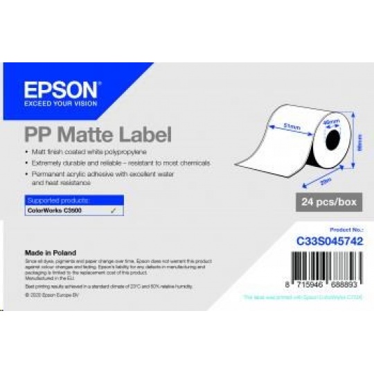 Epson label roll, synthetic, 51mm