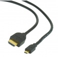 GEMBIRD Kabel HDMI-HDMI micro 3m, 1.3, M/M stíněný, zlacené kontakty, černý