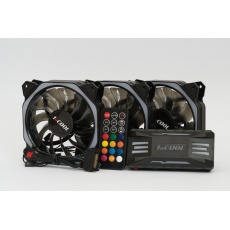 1stCOOL Fan KIT AURA EVO 3 ARGB, 3x HEXA1 ventilátor + ARGB řadič + dálkový ovladač 1stCOOL Fan KIT AURA EVO 3 ARGB, 3x HEXA1 ventilátor + ARGB řadič + dálkový ovladač