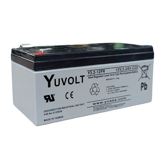 Baterie - YUVOLT Y3.2-12FR (12V; 3,2Ah; faston F1-4,7mm; životnost 3-5let) Baterie - YUVOLT Y3.2-12FR (12V; 3,2Ah; faston F1-4,7mm; životnost 3-5let)