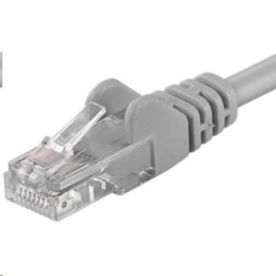 PREMIUMCORD Patch kabel UTP RJ45-RJ45 CAT5e 0.5m šedá