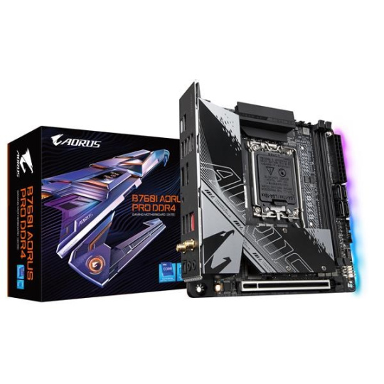 GIGABYTE MB Sc LGA1700 B760I AORUS PRO DDR4, Intel B760, 2xDDR4, 1xDP, 1xHDMI, WI-FI, mini-ITX