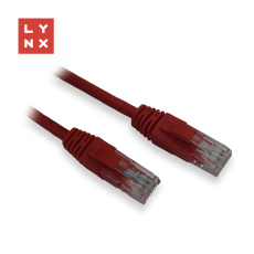 LYNX UTP patch kabel Cat5e, PVC, CCA, 1m, červený (balení obsahuje 10ks) LYNX UTP patch kabel Cat5e, PVC, CCA, 1m, červený (balení obsahuje 10ks)