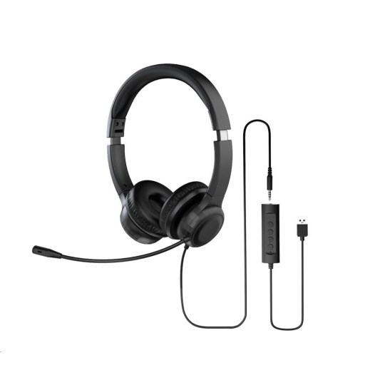 ACER Office Headset, 3,5 mm Jack / USB s ovládáním na kabelu