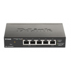 D-Link DGS-1100-05PDV2 5-Port Gigabit PoE Smart Switch, bez zdroje - napájen přes PoE, 2 PoE porty