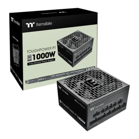 THERMAL TAKE zdroj 1000W Toughpower PT, 120mm, Plně modulární, 80+ Platinum, černá