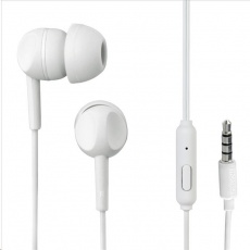 Thomson sluchátka s mikrofonem EAR3005, silikonové špunty, bílá Thomson sluchátka s mikrofonem EAR3005, silikonové špunty, bílá