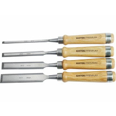 Extol Premium (8812420) dláta s kvalitní bukovou rukojetí, sada 4ks, 6-12-20-25mm, rukojeť z bukového dřeva, tvrdost bři Extol Premium (8812420) dláta s kvalitní bukovou rukojetí, sada 4ks, 6-12-20-25mm, rukojeť z bukového dřeva, tvrdost bři