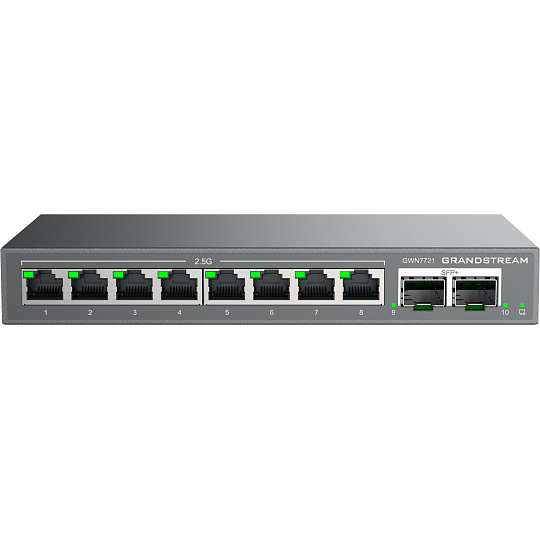 Grandstream GWN7721 L2 Lite managed switch, 8x 2,5GbE RJ45, 2x 10G SFP+