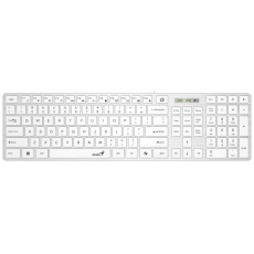 Genius Klávesnice Slimstar 126, Drátová USB, CZ+SK layout, Copilot klávesa, Bílá Genius Klávesnice Slimstar 126, Drátová USB, CZ+SK layout, Copilot klávesa, Bílá