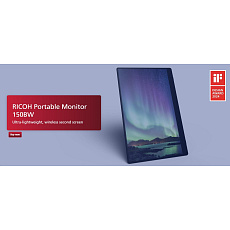 RICOH Portable LCD 150BW 15.6" 16:9 1920x1080 OLED 1ms 100,000:1 Wireless/Miracast USB-C/Li-Ion Battery Powered RICOH Portable LCD 150BW 15.6" 16:9 1920x1080 OLED 1ms 100,000:1 Wireless/Miracast USB-C/Li-Ion Battery Powered