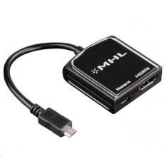 Hama MHL adaptér (micro USB vidlice – HDMI zásuvka), aktivní