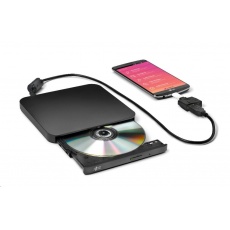 HITACHI LG - externí mechanika DVD-W/CD-RW/DVD±R/±RW/RAM/M-DISC GP95NB70, Ultra Slim, OTG konektor, Black, box+SW HITACHI LG - externí mechanika DVD-W/CD-RW/DVD±R/±RW/RAM/M-DISC GP95NB70, Ultra Slim, OTG konektor, Black, box+SW