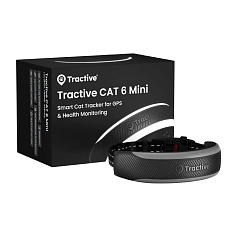 Tractive CAT 6 Mini – chytrý GPS lokátor pro kočky a monitor zdraví s integrovaným obojkem - černý Tractive CAT 6 Mini – chytrý GPS lokátor pro kočky a monitor zdraví s integrovaným obojkem - černý